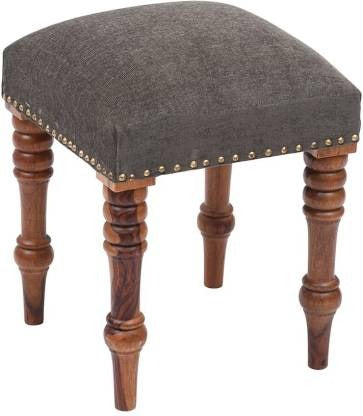 Claudia Round Side Stool in Teak Legs