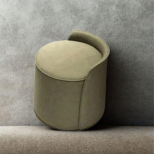 Sudan Ottoman in Velvet Fabric