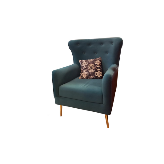 Danon Lounge Chair in Velvet Fabric