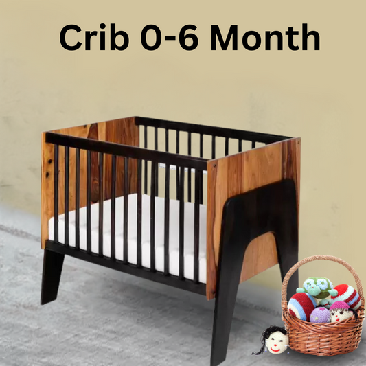 Bruto Crib-Cum-Study Table 2-in-1 Sheesham Wood