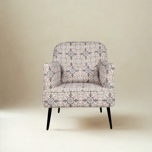 Neville Lounge Chair In Printed Fabric