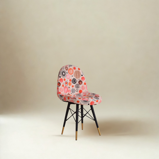 Milan Accent Chair In Premium Velvet Multi Color Fabric