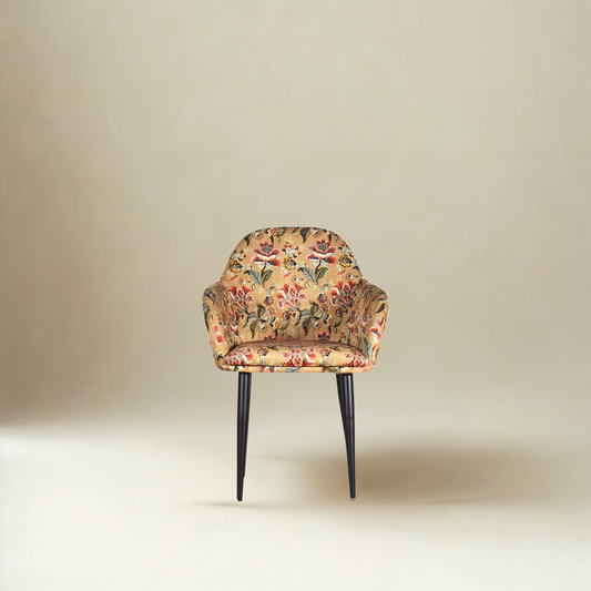 Harley Slipper Chair In Multicolor Fabric