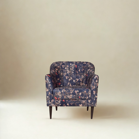 Lucas Lounge Chair In Floral Printed Fabric