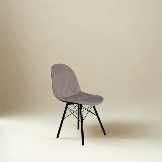 Glory Accent Chair In Grey Velvet Fabric