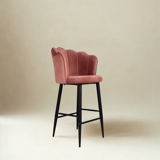 Thrace Bar Chair In Premium Pink Color