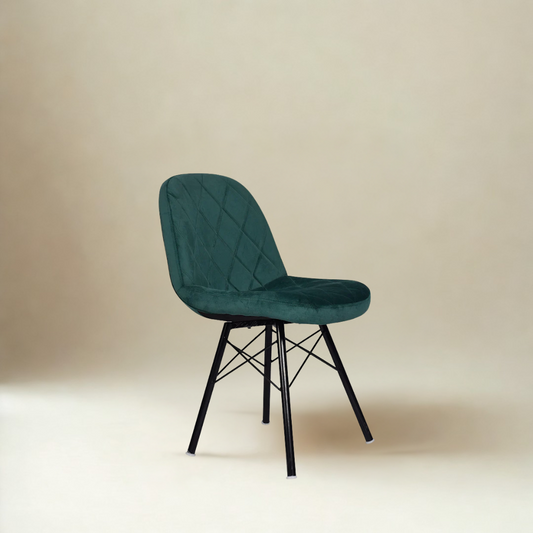 Glory Accent Chair In Green Velvet Fabric