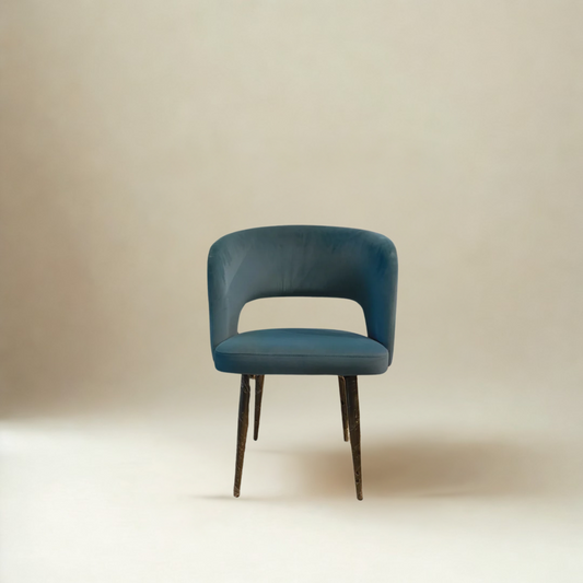 Leo Dining Chair in Velvet Fabric