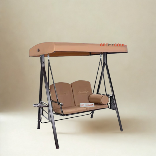 Outdoor Metal Swing Bench Lounge Chair