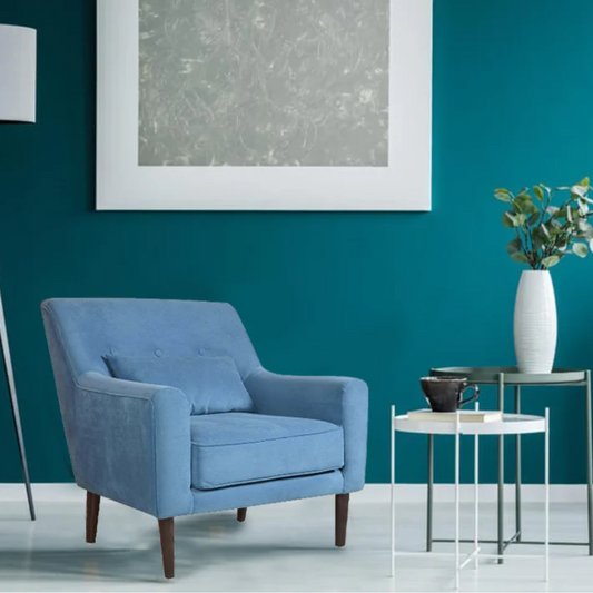 Hagen Lounge Chair in Premium Velvet Fabric