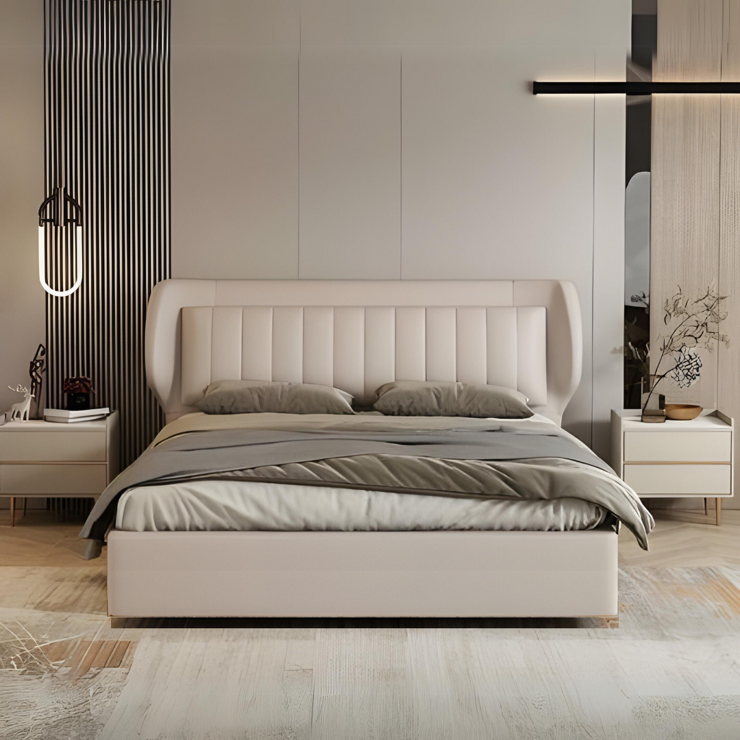 Upholstered bed sale discount