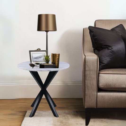 Andrew Marble Round Side Table