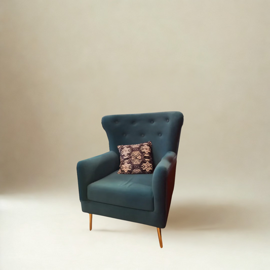 Danon Lounge Chair in Velvet Fabric