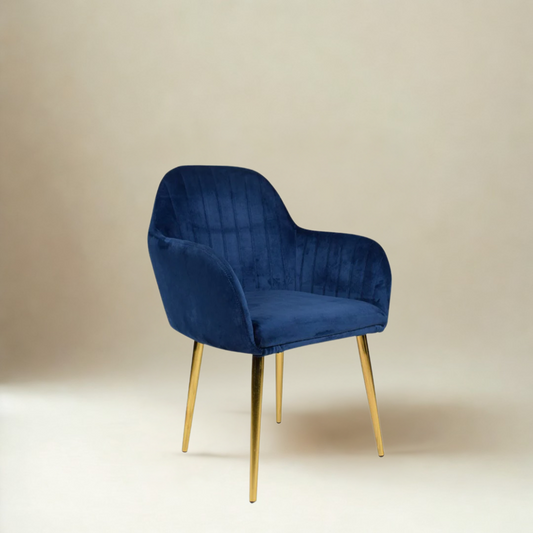 Harley Slipper Chair With Golden Legs