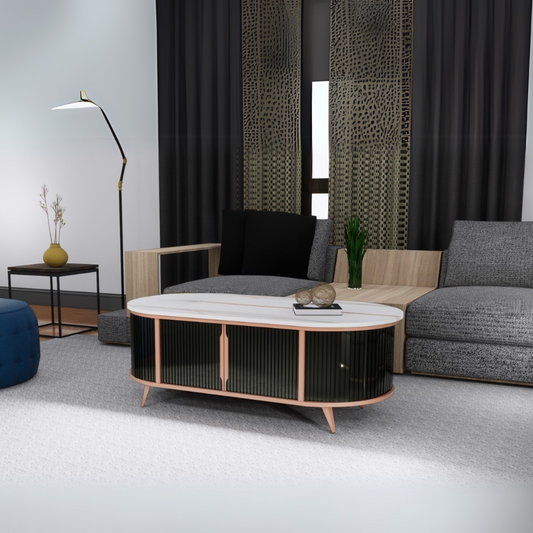 Greeve Coffee Table in Marble Top