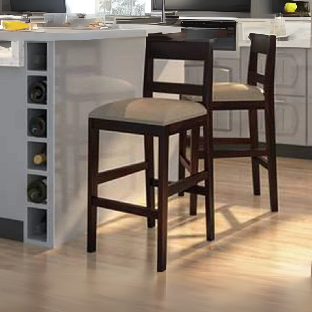 Buy Athnes Bar Stool In Mahogney Finish GetMyCouch