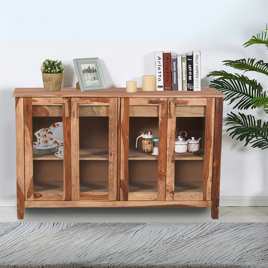 Akira Large Sideboard Cum Crockery Unit With Glass Door