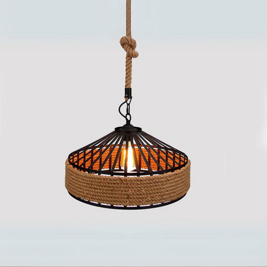 Modern Light Hemp Chandelier Light Ceiling Pendant Hanging Lamp