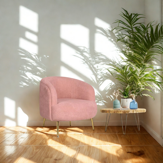 Guelfo Lounge Chair In Boucle Fabric