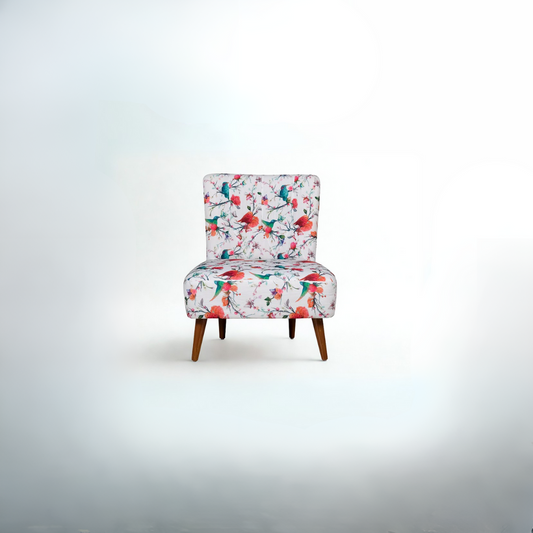 Joan Lounge Chair in Cotton Fabric