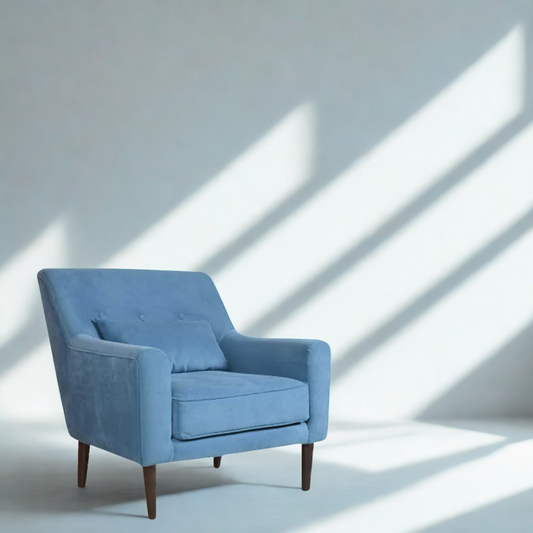 Hagen Lounge Chair in Premium Velvet Fabric