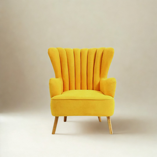 Bohemian Lounge  Chair in Velvet Fabric