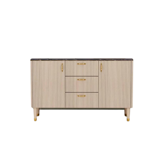 Scandinavian TV Console With Marbel Top