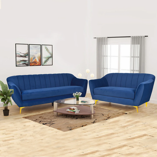Marco Sofa Set In Velvet Fabric