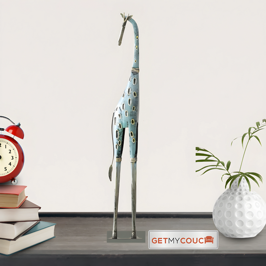 Gato Multicolour Metal Giraffe Figurine Showpiece Home Decor (Size 5 x 30 inches)