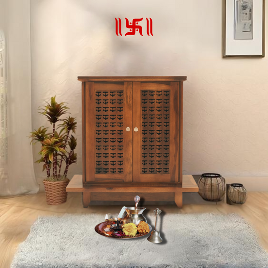 Cleone Mandir Praying Unit in Sheesham Wood