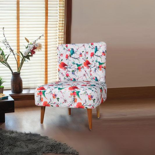 Joan Lounge Chair in Cotton Fabric