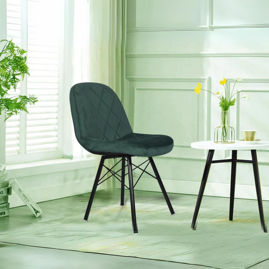 Glory Accent Chair In Green Velvet Fabric