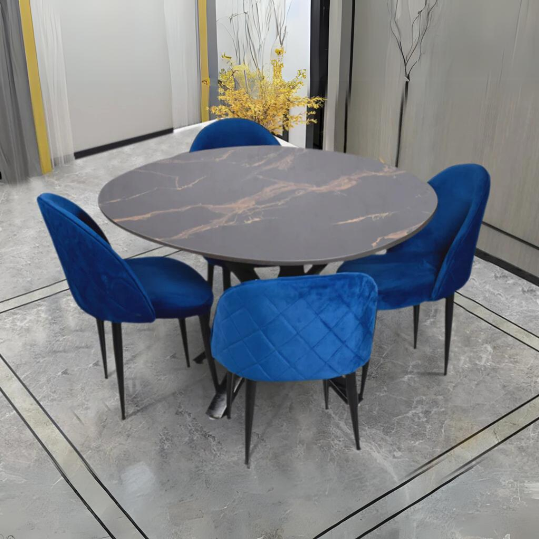 Buy Ashley Seater Round Dining In Rubber Wood With Noel Chairs