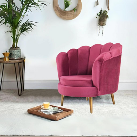 Velma Room Chair In Velvet Fabric