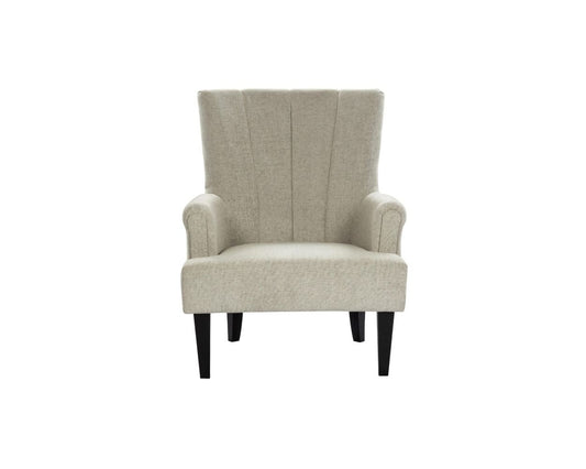 Baki High Back Wing Chair In Cotton Fabric