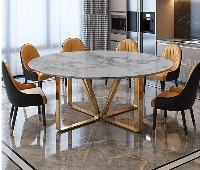 Modern dining table marble top discount