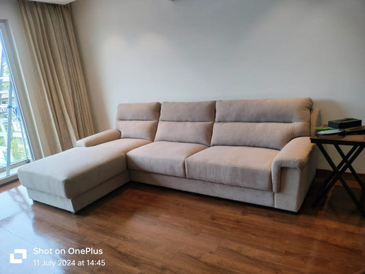 Adina 5 Seater Sectional Sofa in Premium Boucle Fabric