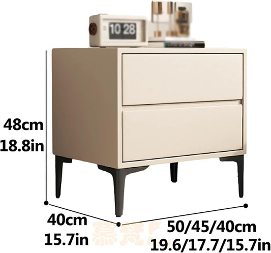 Adania Side in White Deco Finish
