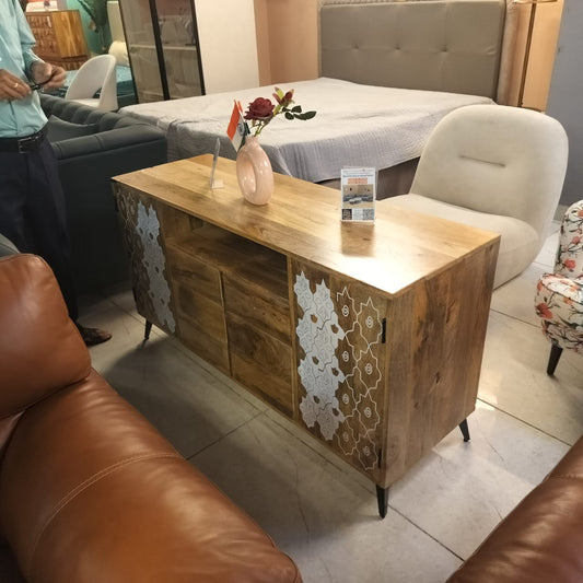 Symphony Sideboard Cum Chest of Drawers in Blue Textured Finish