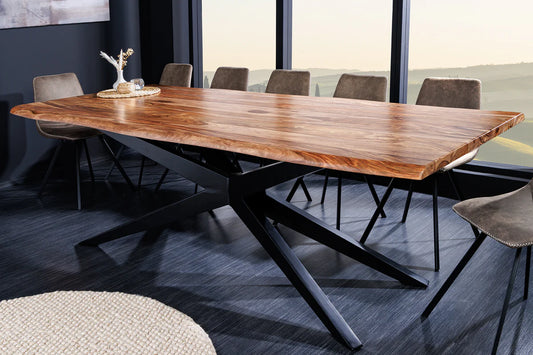 Spider Live Edge Dining Table in Sheesham Wood Top