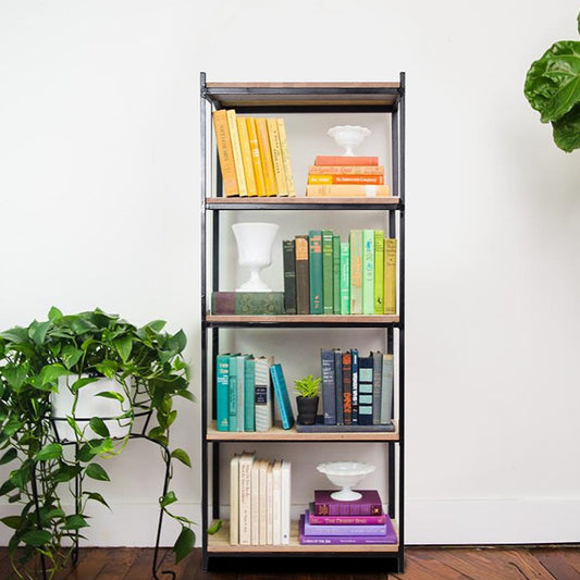 Wallace Bookshelf In Wenge & Black Finish