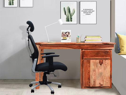 Bradbury Plain Study Desk In Teak Finish