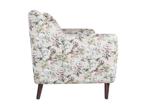 Lorenzo 3 Seater Sofa In Printed Suede Fabric