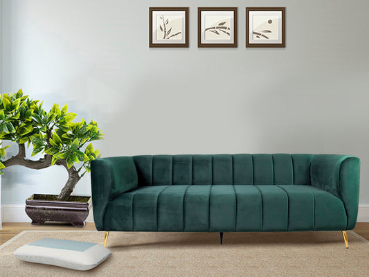 Haaken 3 Seater Sofa in Premium Velvet Fabric