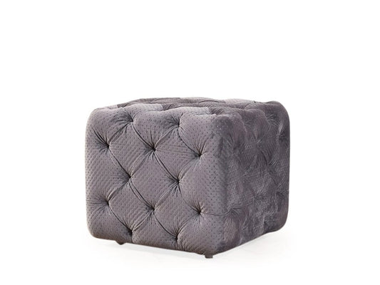 Winchester Ottoman In Grey Premium Fabric