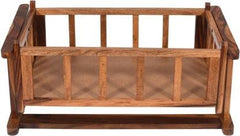 Tiana Sheesham Wood Baby Cradle with mattress