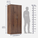 Gingham 2 Door Wardrobe Without Mirror