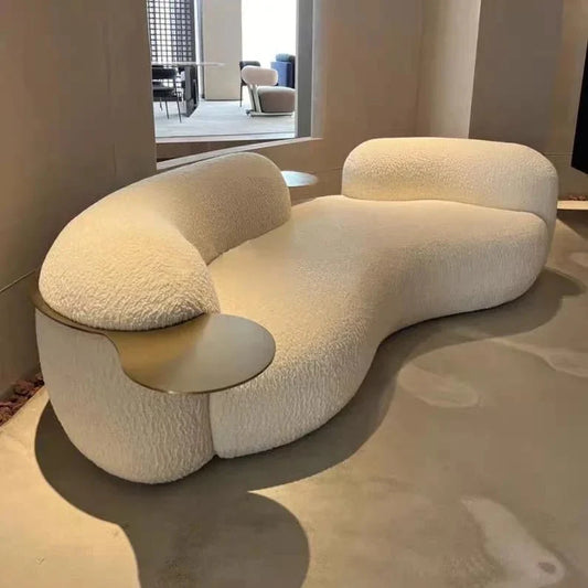 Serpentine Sofa by Vladimir Kigan in Boucle Fabric