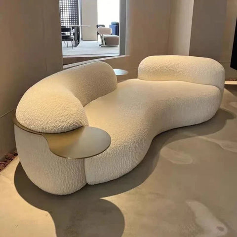 Serpentine Sofa by Vladimir Kigan in Boucle Fabric
