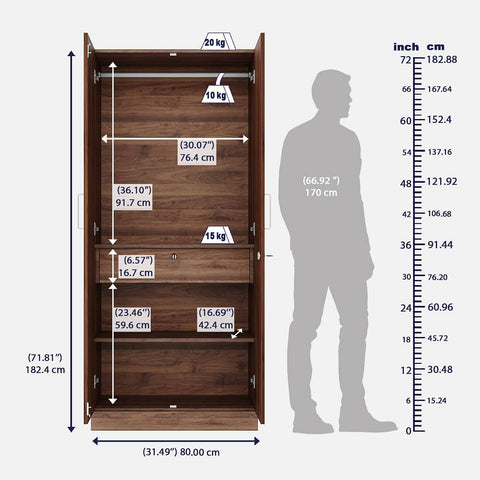 Genoa 2 Door Wardrobe Without Mirror